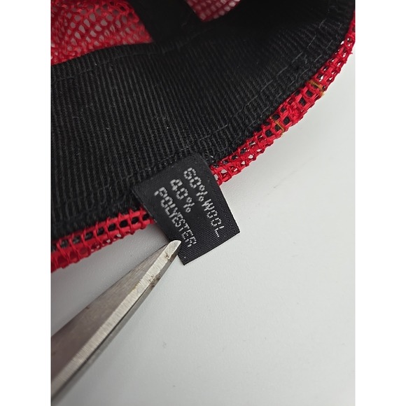 Vintage Von Dutch Red & Gray Striped SnapBack Trucker Hat & Patch Wool Blend - Picture 5 of 6